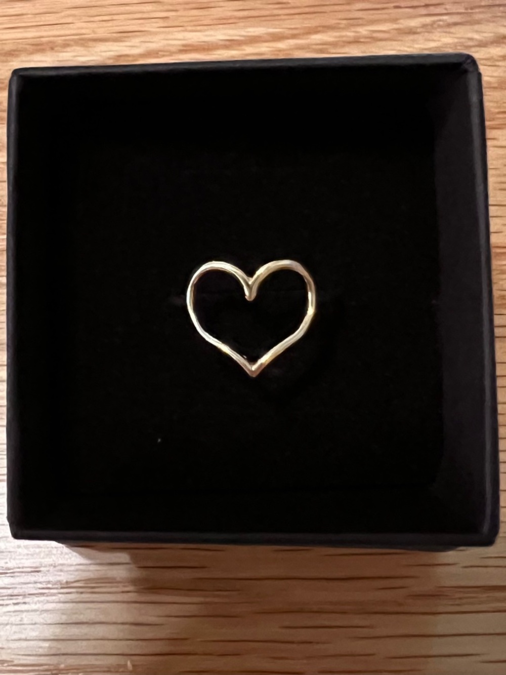 14k gold Open Heart Ring